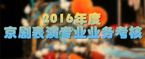 男人的鸡捅女人的逼视频网站国家京剧院2016年度京剧表演专业业务考...